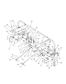 Control Assembly Diagram and Parts List for M54-KW 53DB5DBW750-23-HP Cub Cadet Lawn Tractor